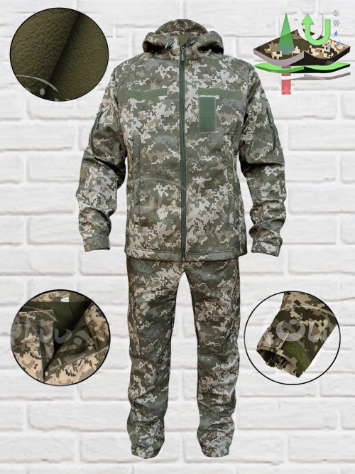 Костюм тактичний демісезонний  (софтшелл - піксель)
